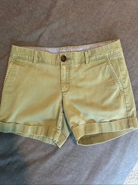 Banana Republic- Light Olive- City Chino Cuffed Shorts